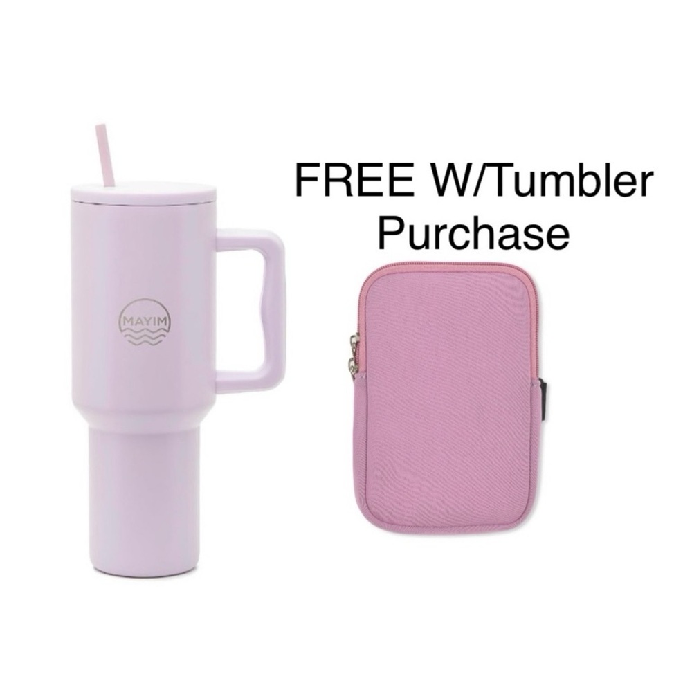 MayimAdventurer Quencher 40ozStainless Steel Tumbler lilac+Essentials Pouch pink
